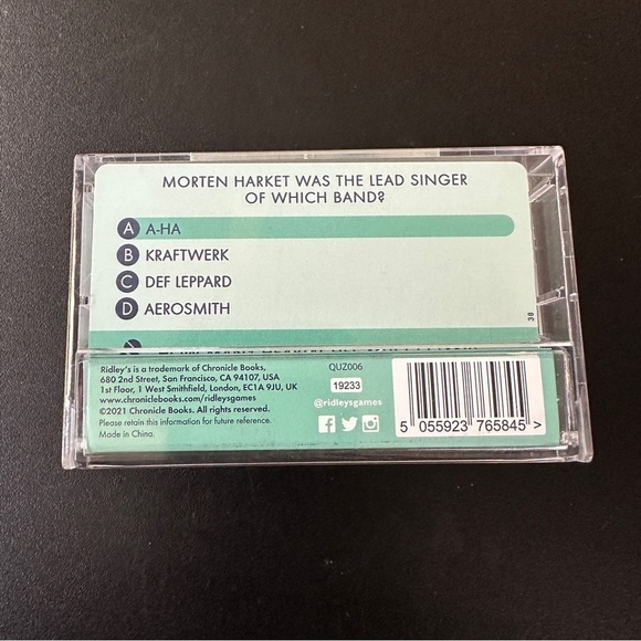 80s nostalgia totally righteous 80s Music Trivia Game from Ridley's Games - Picture 3 of 6